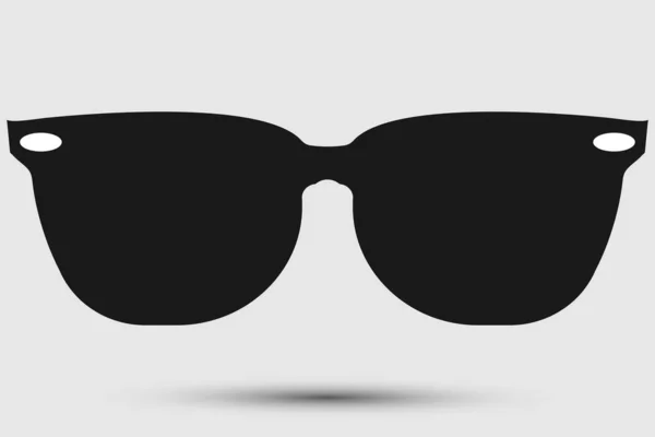 Sonnenbrille schwarzes Symbol auf weißem Hintergrund, Vektorillustration — Stockvektor