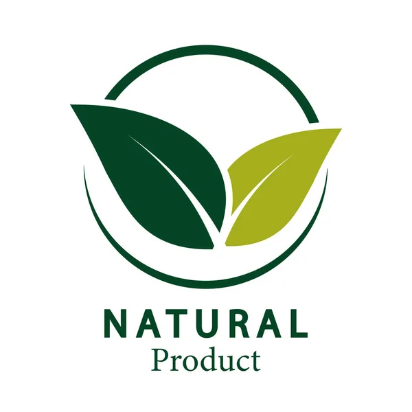 Laissez produit naturel design.logo naturel, illustration vectorielle — Image vectorielle