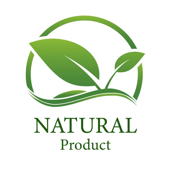 Laissez produit naturel design.logo naturel, illustration vectorielle — Image vectorielle