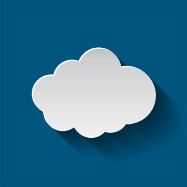 arka planda yalıtılmış bulut simgesi. Bulut düz illüstrasyon vektörü 