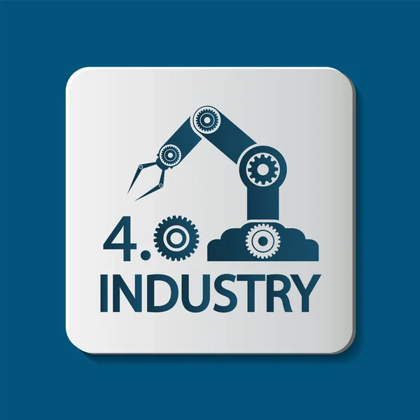 Industrie 4.0 icône, illustration concept.vector de technologie — Image vectorielle