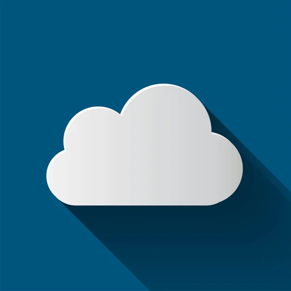 Cloud-pictogram geïsoleerd op de achtergrond. Wolk platte illustratie vector — Stockvector
