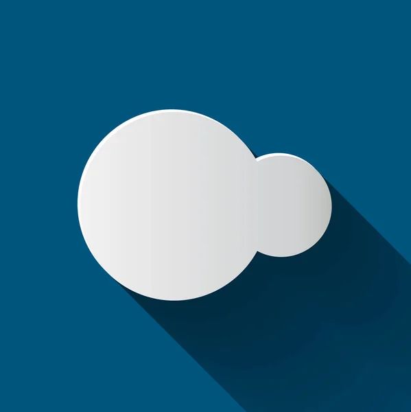 背景に隔離された雲のアイコン。雲フラットイラストベクトル — ストックベクタ