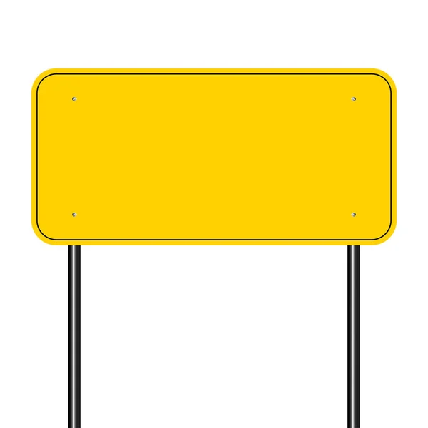 Znak droga żółty, znak żółty na białym tle. ilustracja wektorowa — Wektor stockowy