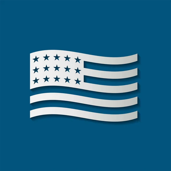 Icono bandera de Estados Unidos, bandera nacional americana — Archivo Imágenes Vectoriales
