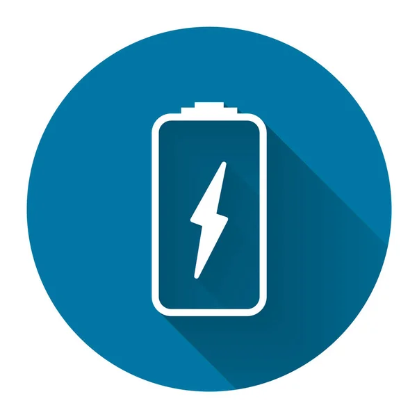 电池充电器黑色图标在白色背景，简单的设计风格。 — 图库矢量图片