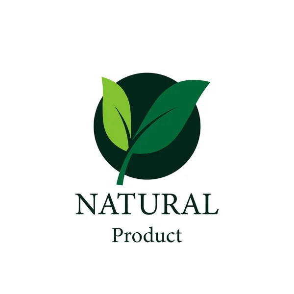 Natürliches vektordesign icon.logo natürliches produkt. Aufkleber, Etiketten, Tags mit Text, Öko-Lebensmittel. — Stockvektor
