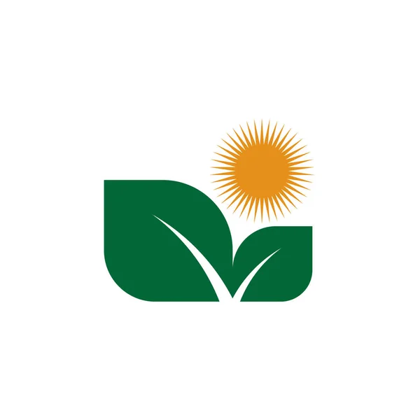 Ökologie-Logos der grünen Blatt-Natur-Element-Symbol auf weißem Hintergrund .Vektor Illustrator — Stockvektor