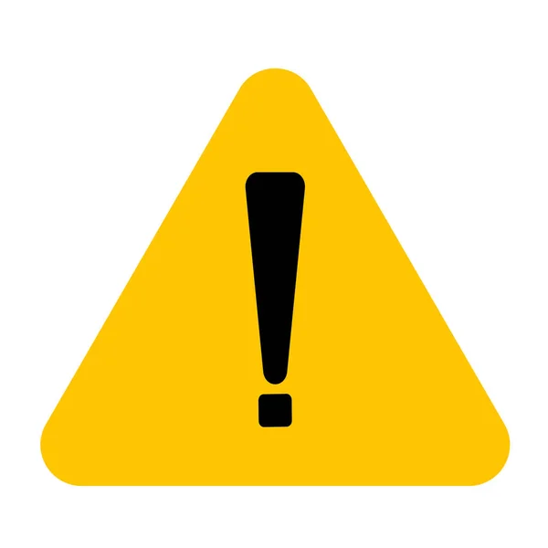 Ausrufezeichen Symbol, Warnung gefährliches Symbol auf weißem Hintergrund — Stockvektor