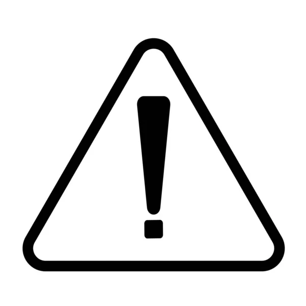 Символ восклицательного знака "Предупреждение об опасности" на белом фоне — стоковый вектор
