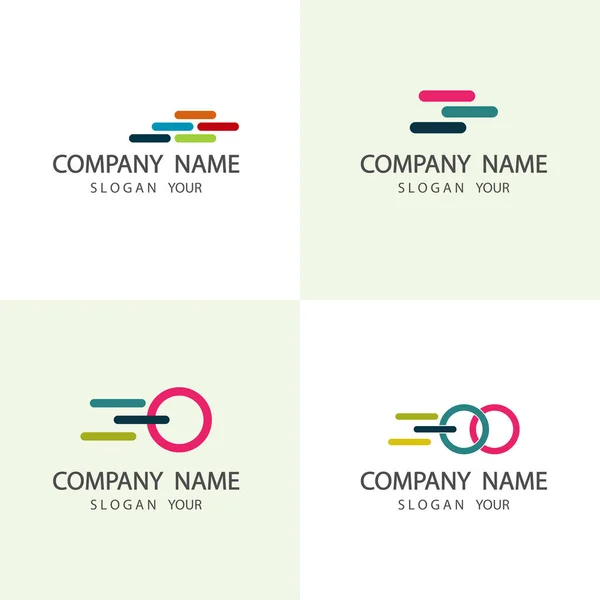 Abstract logo company set.Corporate design element.vector illustrator — Stock Vector