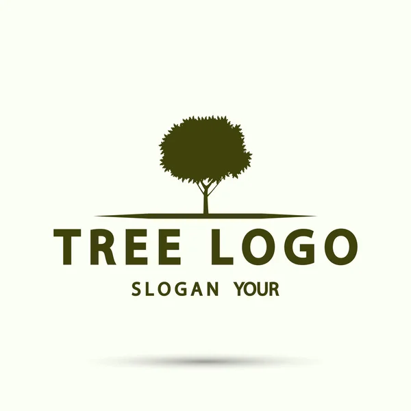 Albero logo legno icona moderno design.vector illustrazione — Vettoriale Stock