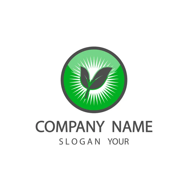 Natural company logo,ecology product.vector illustrator — Stock Vector