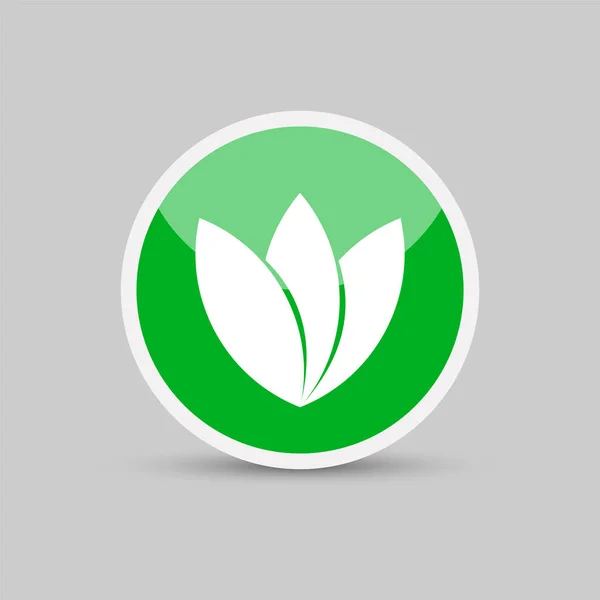 Οικολογία λογότυπα των πράσινων φύλλων φύση εικονίδιο στοιχείο σε λευκό φόντο. εικονογράφος — Διανυσματικό Αρχείο