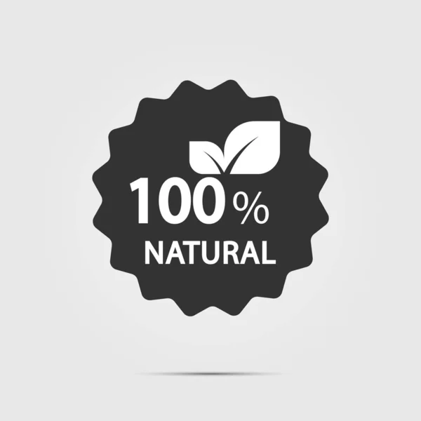 100 percent natural label. Vector illustration. — Stock Vector