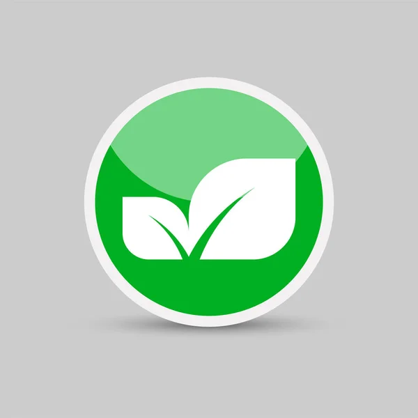 Ekologická loga ikony prvků přírody na bílém pozadí. vektorový Illustrator — Stockový vektor