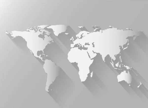 Wereldkaart op witte achtergrond.vector illustratie — Stockvector