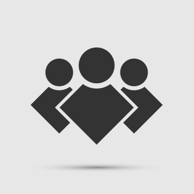 Grup dört kişi logosu,Teamwork icon.vector illustrator