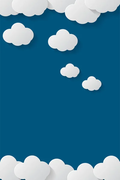 Fondo de conjunto de nubes. Vector Cloud flat.llustration — Vector de stock