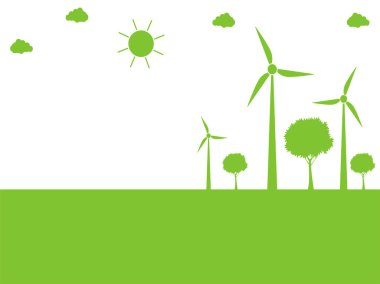 Yeşil şehirler çevre dostu konsept ideas.vector illüstrasyon ile dünyaya yardımcı 