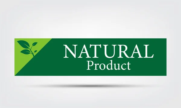 Vetor natural design.logo produto natural, ilustração vetorial — Vetor de Stock