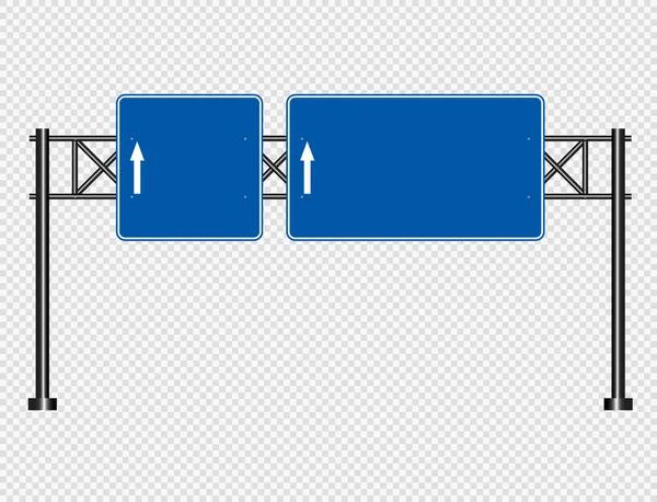 Blaues Verkehrszeichen, Verkehrsschilder isoliert auf transparentem Hintergrund. Vektorillustration — Stockvektor