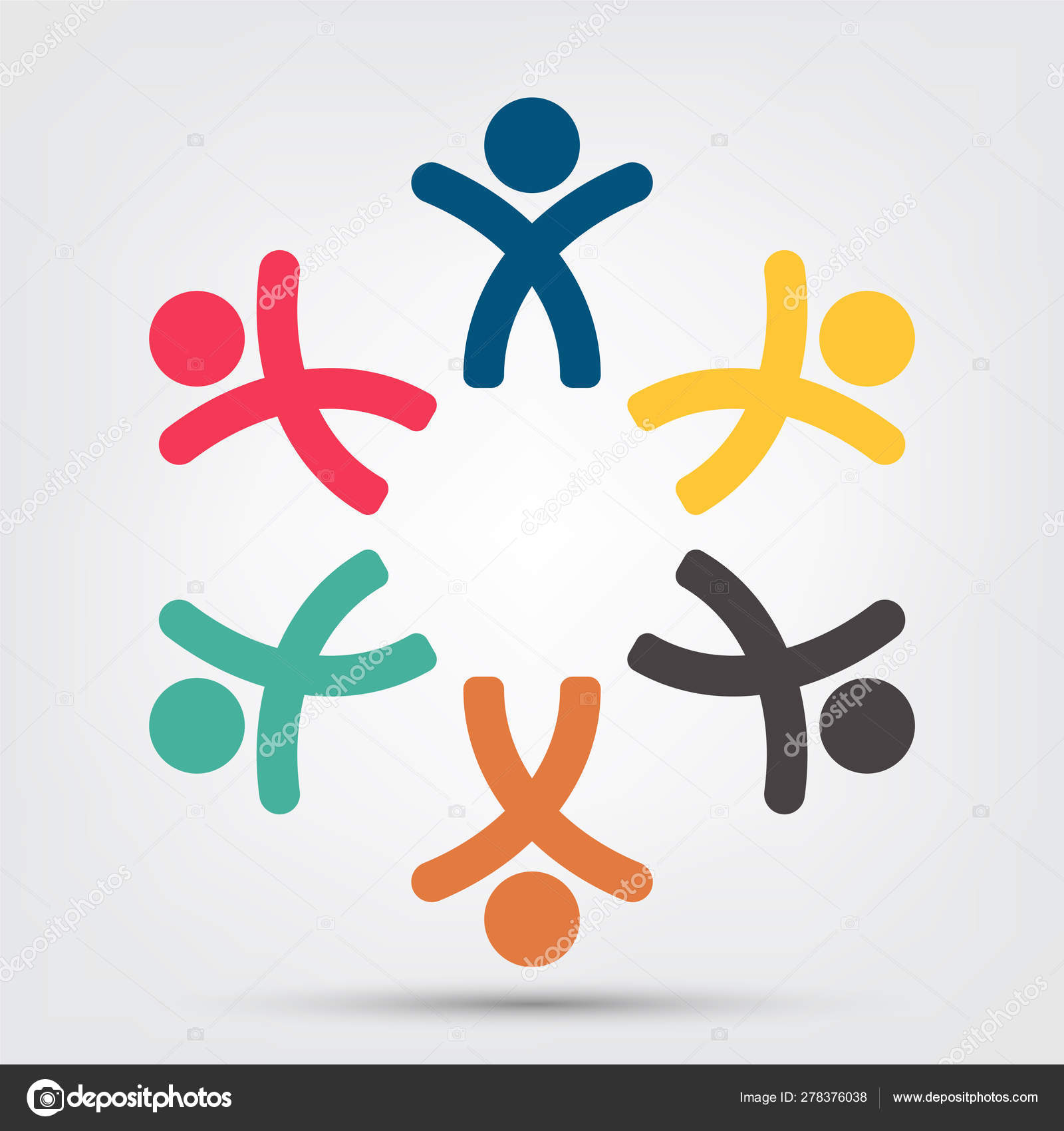 Meeting Teamwork Room People Logo Group Of Six Persons In Circle Isolate On White Background Vector Illustration Stock Vector C Khonkangrua 278376038