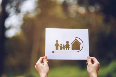 Kağıt aile çevre ekoloji eller dünya ekolojik göstermek kesmek koruma korumak