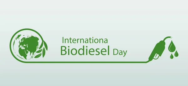 Internationaler Biodiesel-Tag am 10. August.Für Ökologie und Umwelthilfe Die Welt mit umweltfreundlichen Ideen, Vektorillustration — Stockvektor