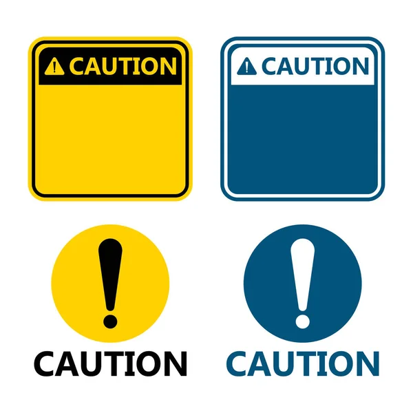 Symbol yellow caution sign icon,Exclamation mark ,Warning Dangerous icon on white background — Stock Vector