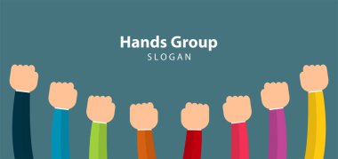 Hands Connecting Concept,Group of Holding bir daire içinde tepe çalışanları aynı güç odasında buluşuyor. 