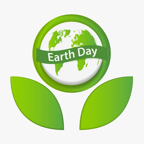 Ökologie Earth Day Konzept und Umwelt mit umweltfreundlichen Ideen, Vektorillustration — Stockvektor