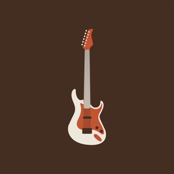 Icona della chitarra elettrica. Stringa vettoriale isolata ill . — Vettoriale Stock