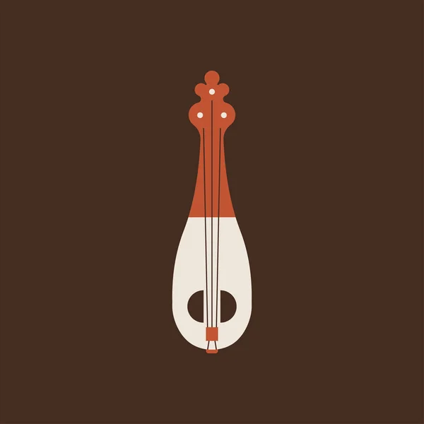 Lijerica icono de vector plano. Instrumento de música folclórica — Archivo Imágenes Vectoriales