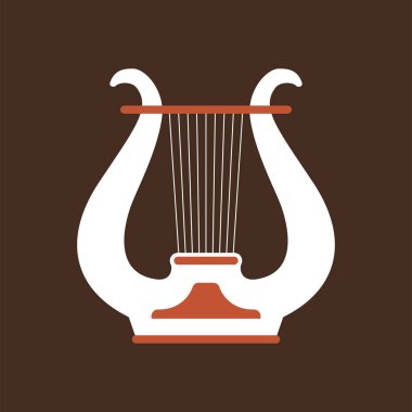 Yem düz vektör simgesi. Halk müziği enstrüman