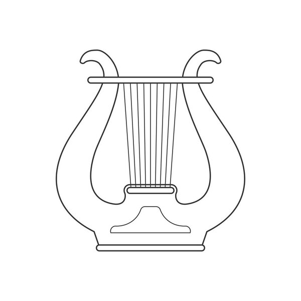 Lure flat black and white icon. Isolated Vector String ill.