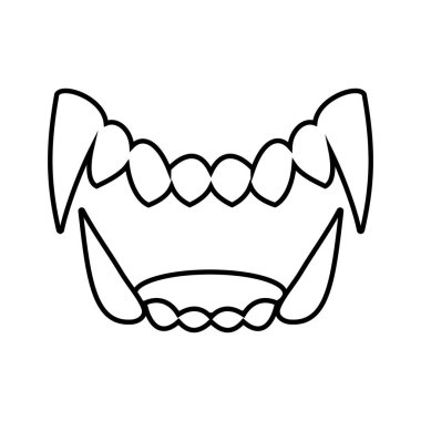 İzole edilmiş siyah beyaz dram Beyaz Diş ikonu