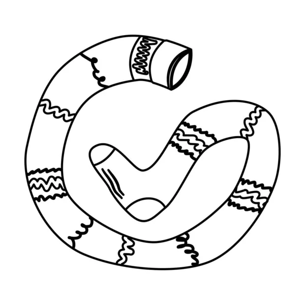 Siyah ve Beyaz Pippi Uzun Çoraplı Vektör ikonu. İzole logo