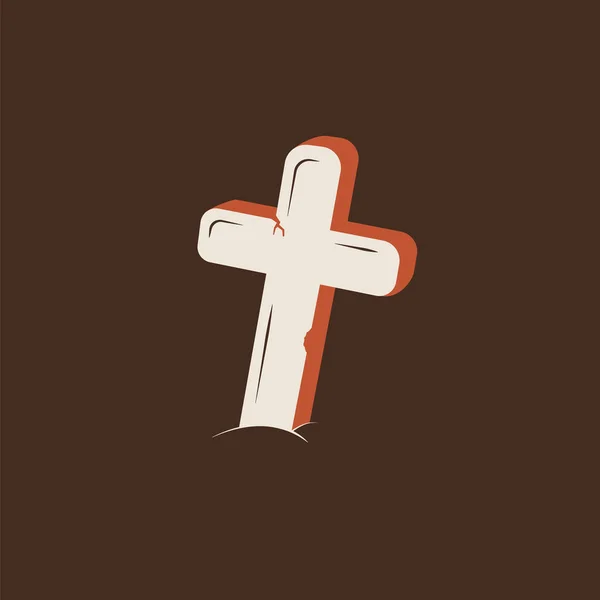 Надгробная икона креста Дуотона. Смилей и злые эмоции — стоковый вектор