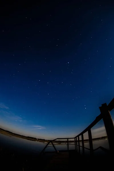 Cielo Nocturno Noche Oscura Cielo Estrellado — Foto de Stock