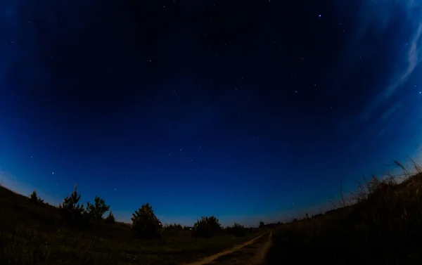 Nocne Niebo Ciemna Noc Gwiaździste Niebo — Zdjęcie stockowe