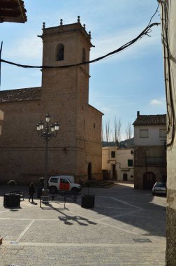 Trillo on altıncı yüzyıl Parish Kilisesi. Arquitecture, seyahat, tatil. 18 Mart 2016. Trillo, Guadalajara, Castilla La Mancha, İspanya.