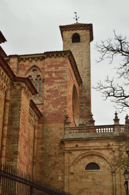 Santa Maria Sıguenza In katedralin muhteşem kampanya. Mimari, seyahat, Rönesans. 19 Mart 2016, Sıguenza, Guadalajara, La Alcarria, Castilla La Mancha. İspanya.