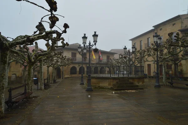 Fachada Principal Del Ayuntgamiento Día Muy Nublado Elciego Arquitectura Arte —  Fotos de Stock