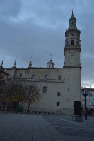 Gevel Van Kant Van Kathedraal Van Santa Maria Redonda Architectuur — Stockfoto