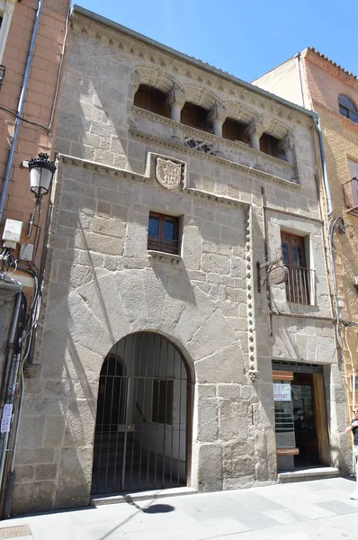 Гарний Будинок Середньовічної Епохи Центрі Segovia Архітектура Подорожі Історія Червня — стокове фото
