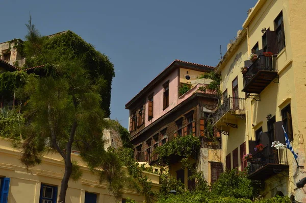 Edifícios Estilo Veneziano Bonito Bairro Porto Chania História Arquitetura Viagens — Fotografia de Stock