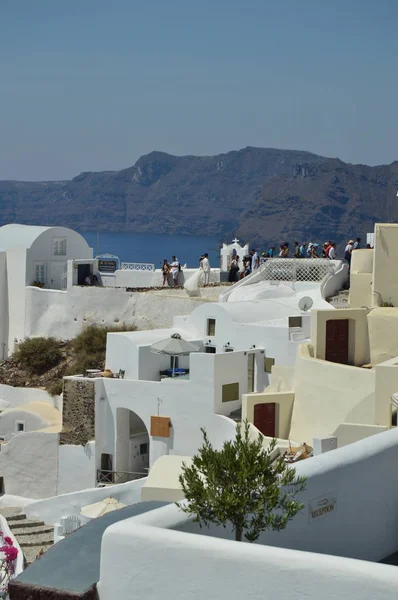 Casamento Típico Pitoresco Japonês Cidade Oia Ilha Santorini Casamento Paisagens — Fotografia de Stock