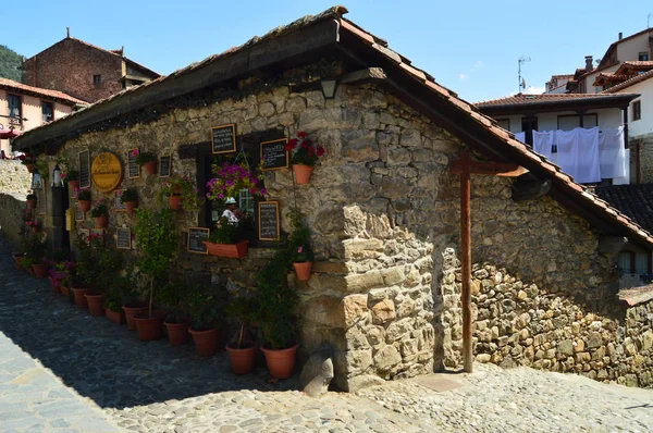 Pintoresca Tienda Comida Gourmet Villa Potes Naturaleza Arquitectura Historia Viajes —  Fotos de Stock