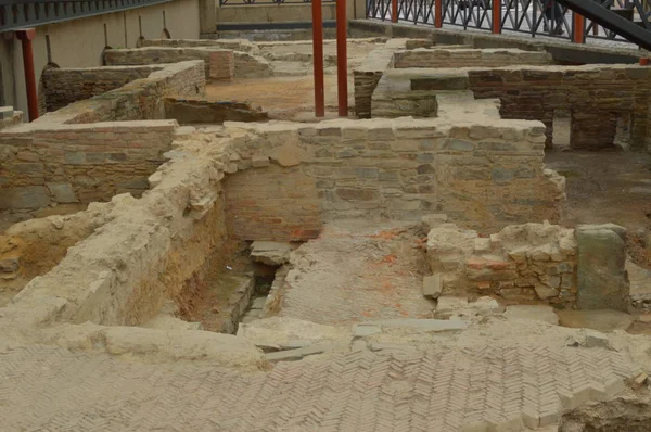 Roman Archaeological Remains Astorga Inglês Arquitetura História Caminho Santiago Viagens — Fotografia de Stock